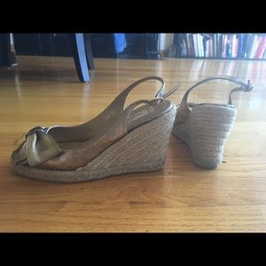 Valentino metallic bow espadrilles sandals size 37